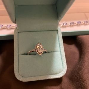 Marquee cut CZ ring